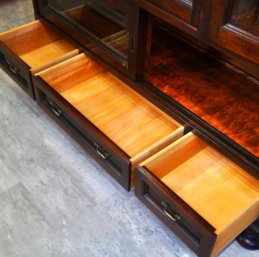 松本民芸家具 C型 サイドボード 大容量収納 ミズメザクラ 木製 木 中古