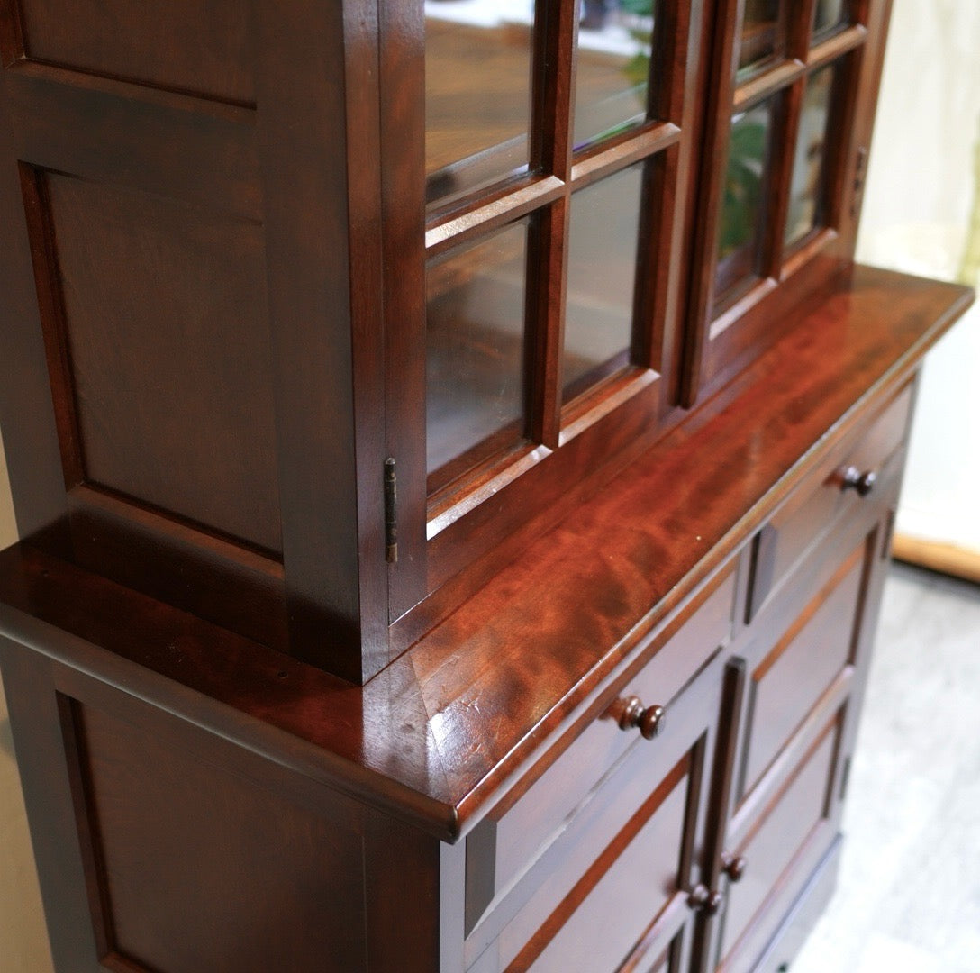 松本民芸家具 A型 食器棚 食器棚 飾り棚 ミズメザクラ 木製 木 中古