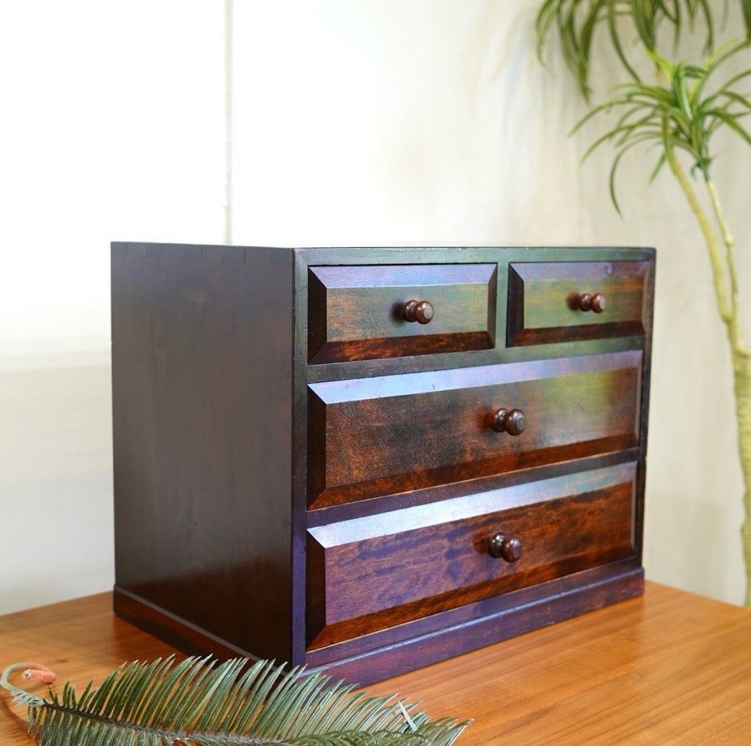 松本民芸家具 凸面小抽出 中古 収納棚 キャビネット 古民家 和風 松民