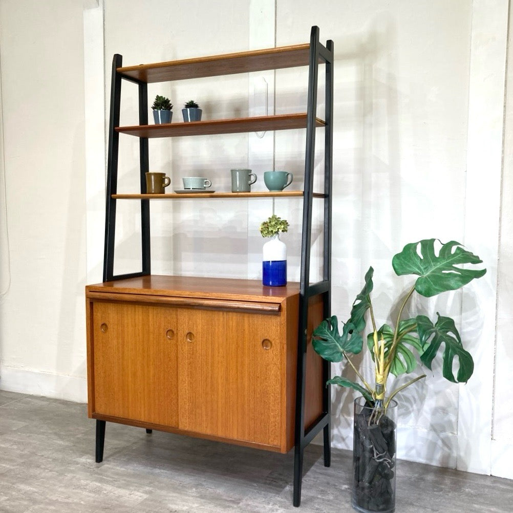 北欧ヴィンテージシェルフ チーク材 スウェーデン 本棚 ブックシェルフ