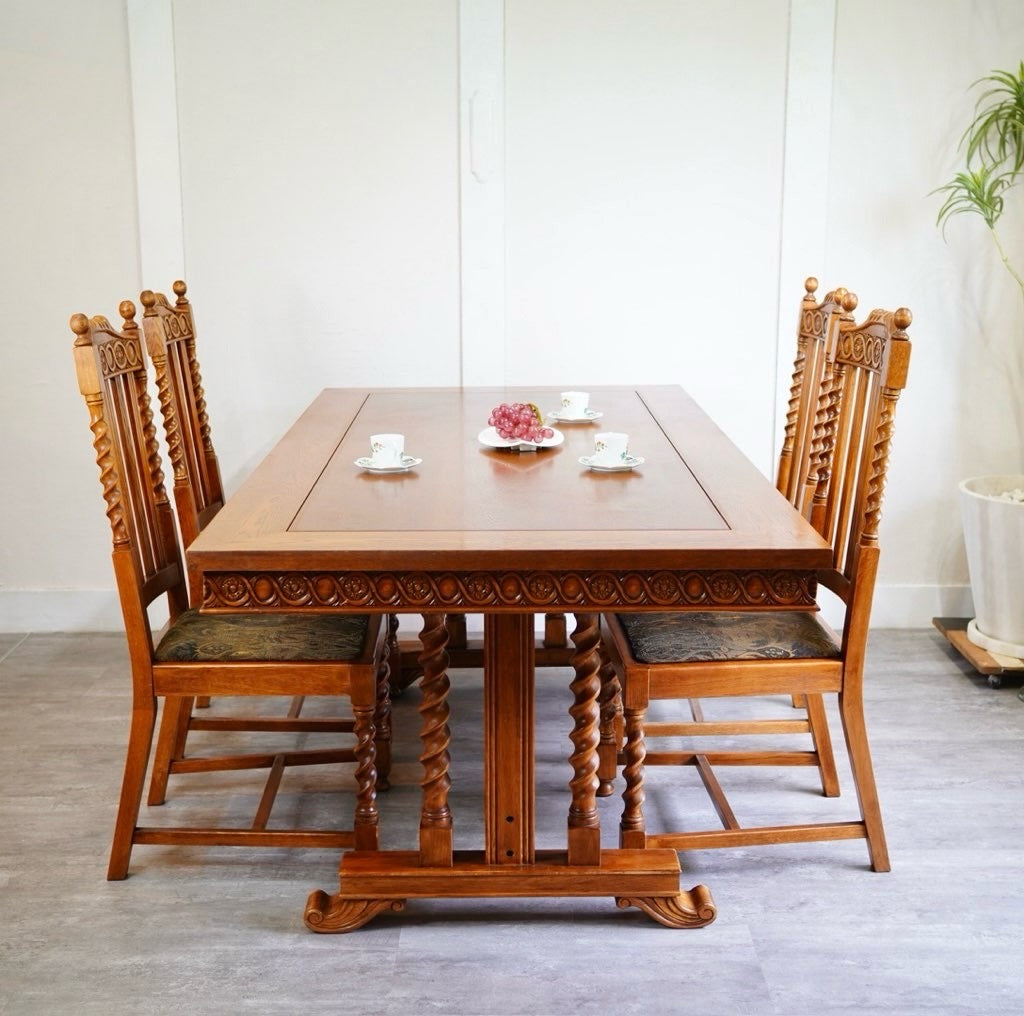 クラシックスタイル ダイニングチェア ツイストレッグ【アームレス