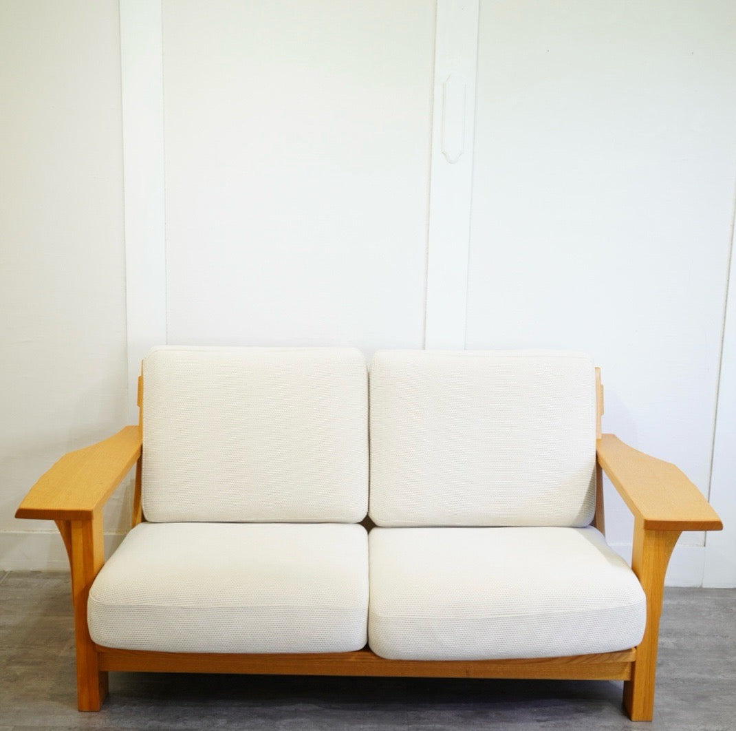 柏木工 / KASHIWA 杜シリーズ 2人掛けソファ オーク材 中古