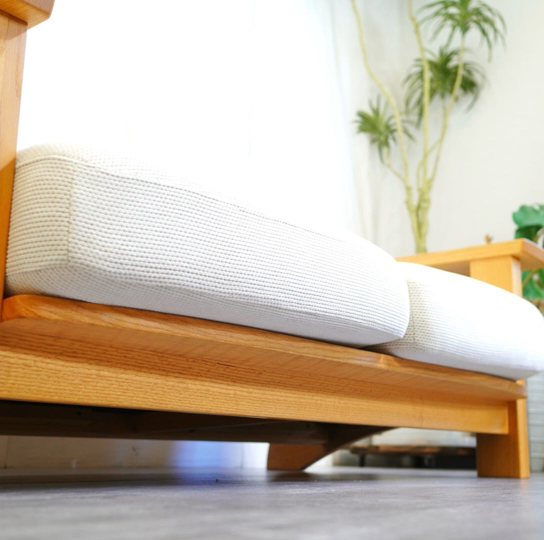 柏木工 / KASHIWA 杜シリーズ 2人掛けソファ オーク材 中古