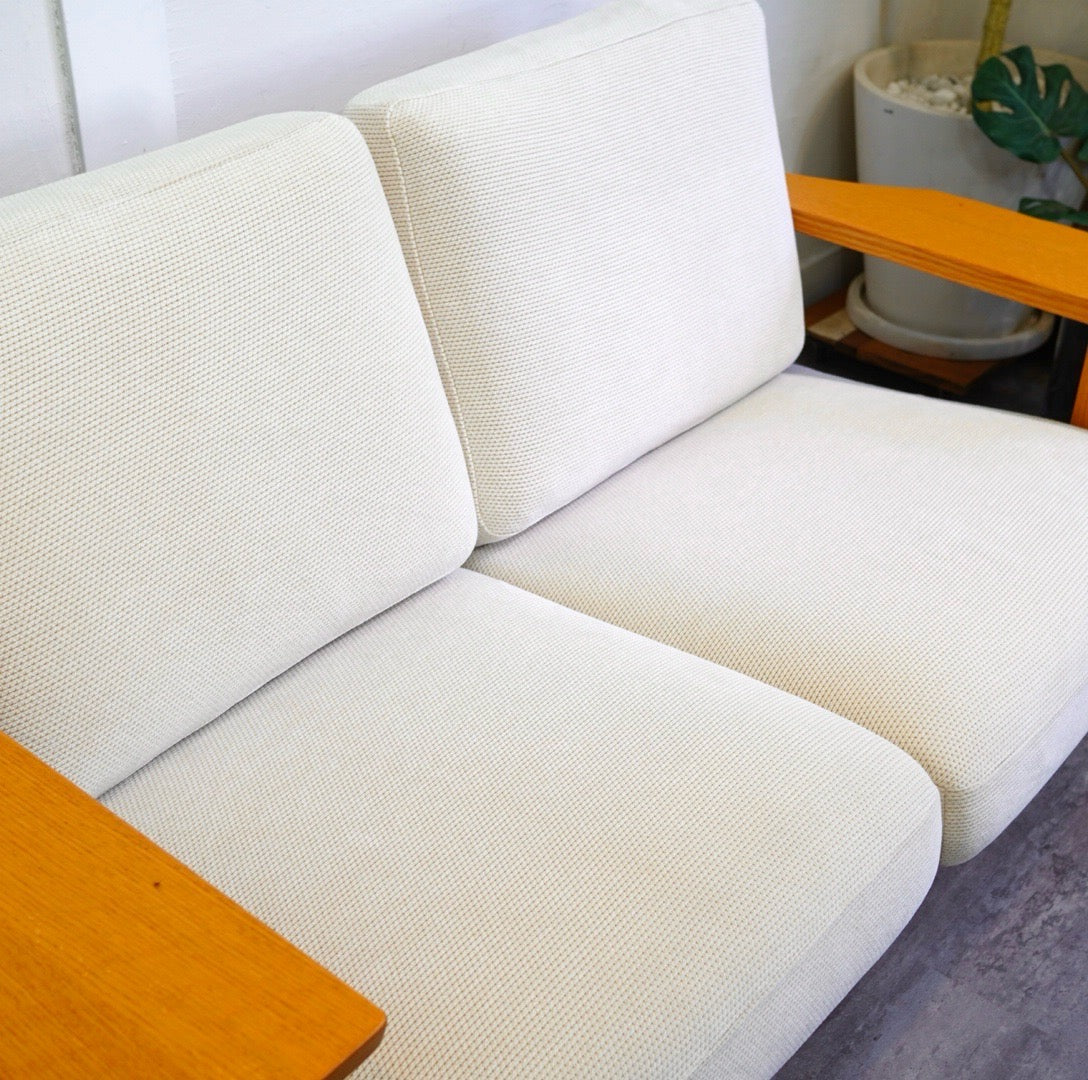 柏木工 / KASHIWA 杜シリーズ 2人掛けソファ オーク材 中古