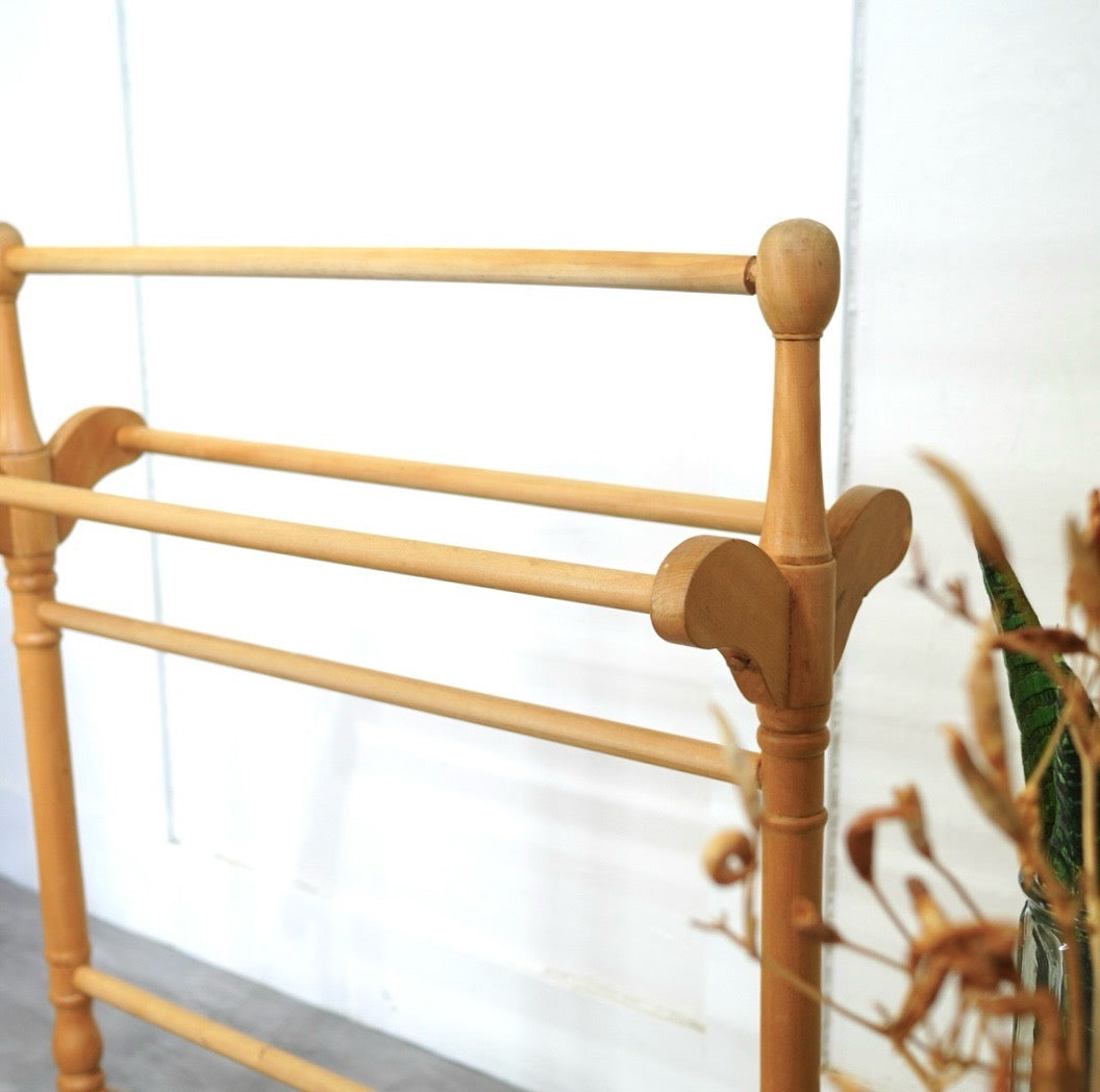 タオルハンガー ヴィンテージ 中古 木製 ナチュラル ディスプレイ 飾り