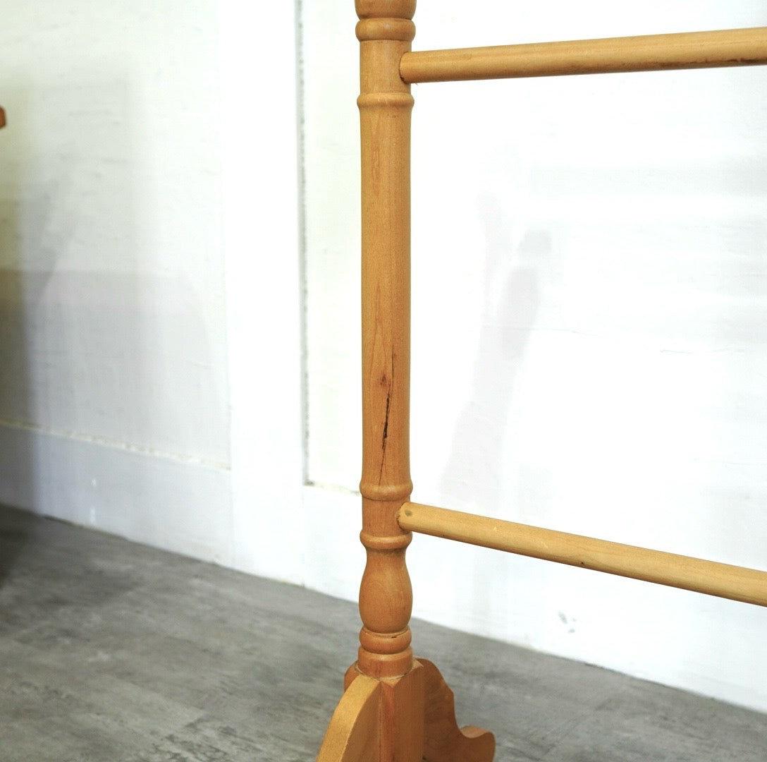 タオルハンガー ヴィンテージ 中古 木製 ナチュラル ディスプレイ 飾り