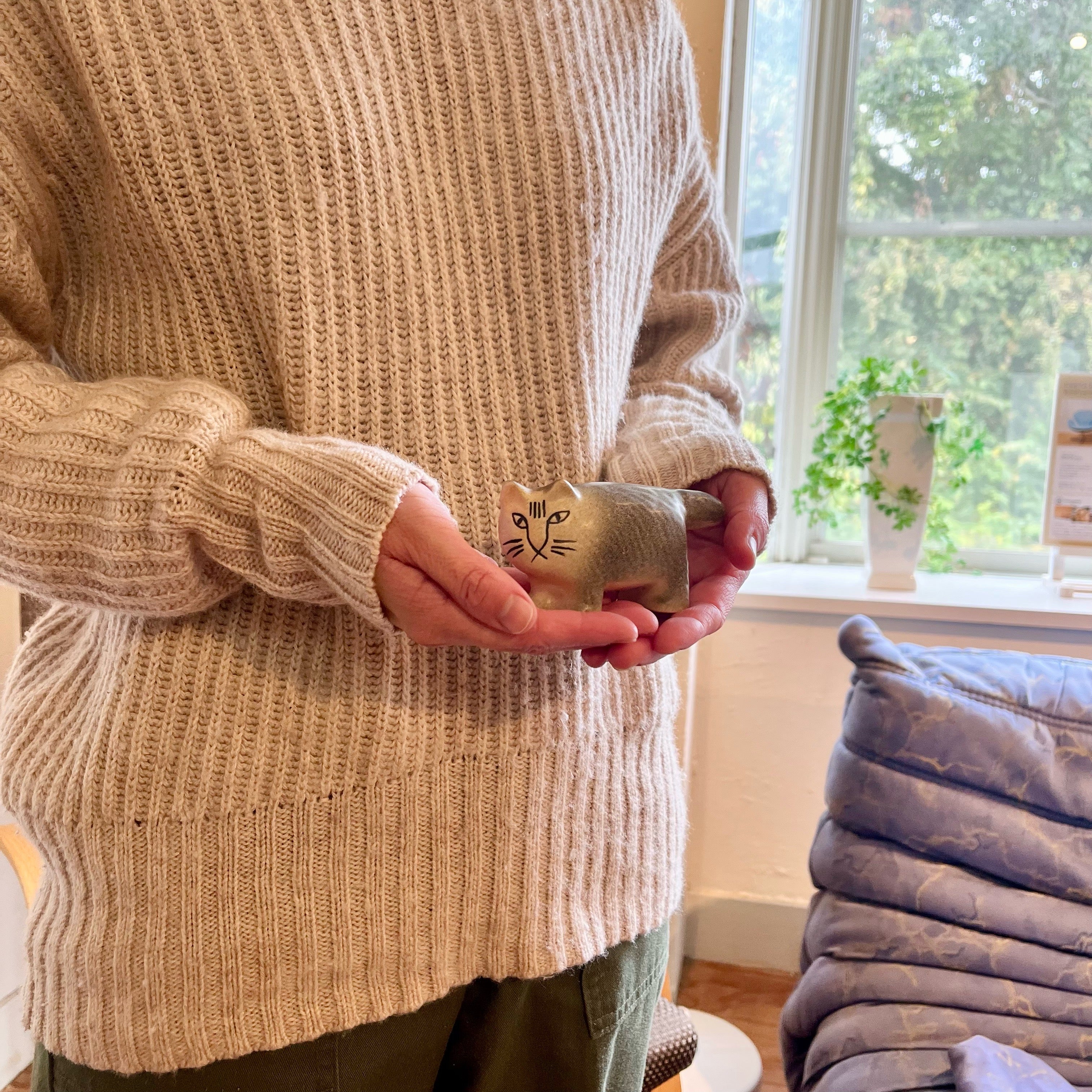 リサ・ラーソン / Lisa Larson ふたごのねこ（兄のグレー