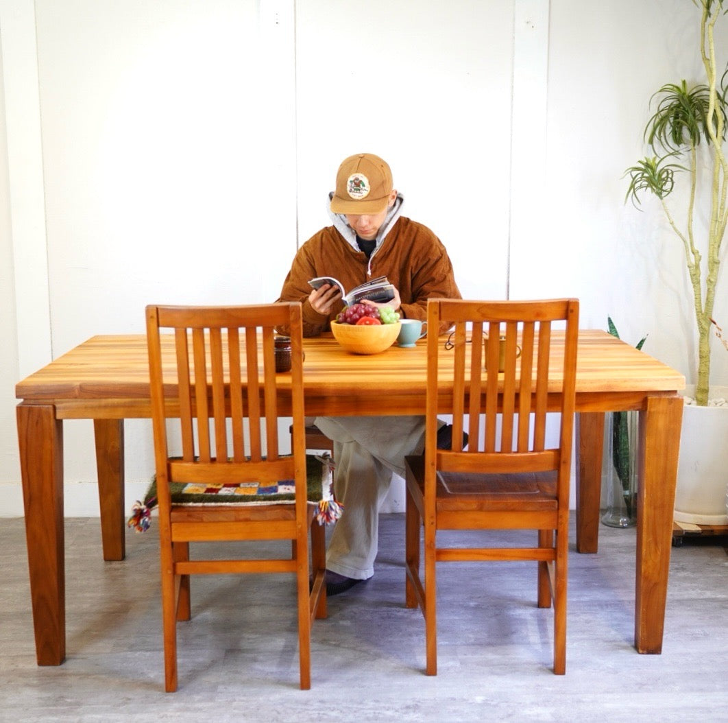 スキャンティーク / SCANTEAK ダイニングテーブル チーク 4人掛け 中古