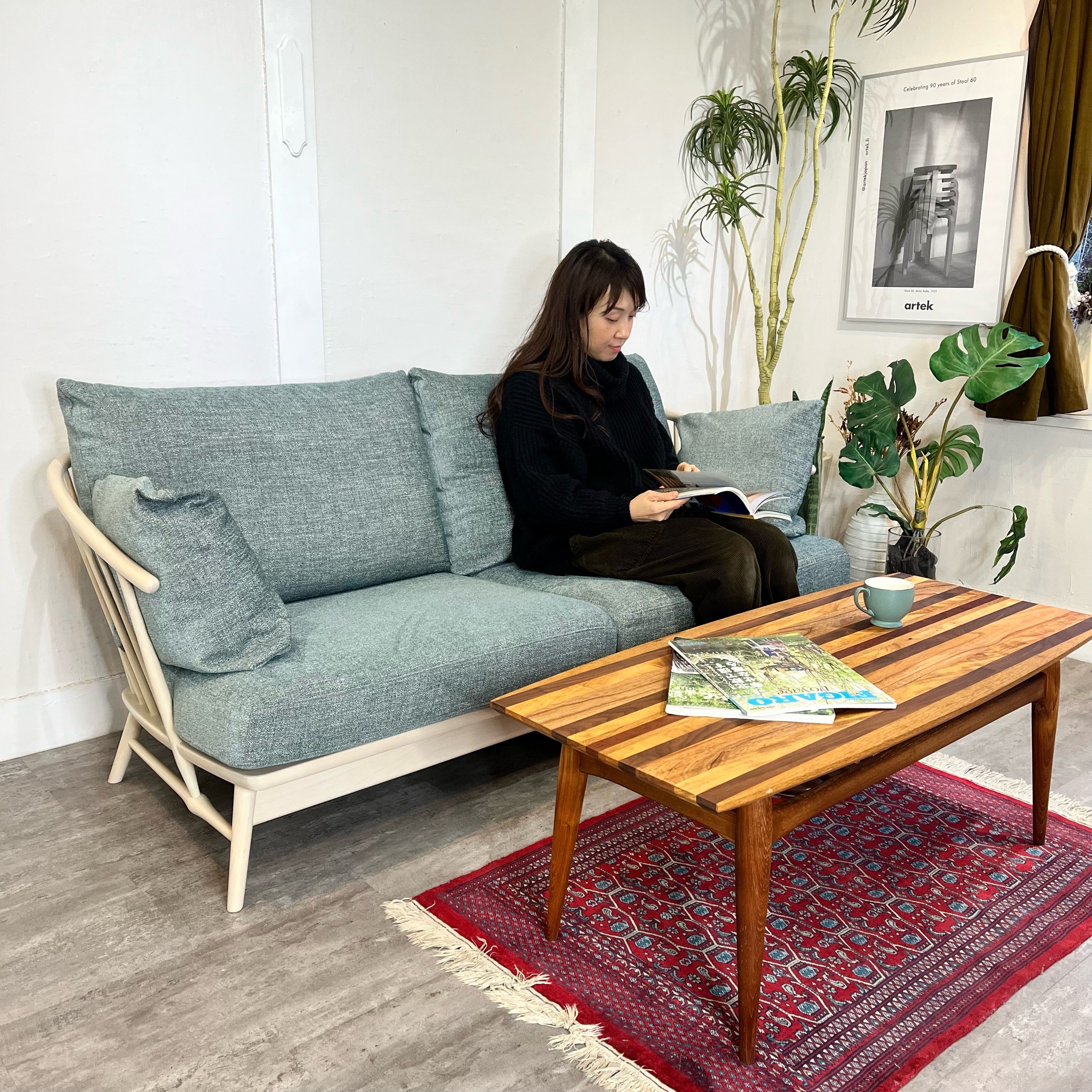 柏木工 / KASHIWA レイ / LEI 2Pソファ アームソファ ブナ無垢材 中古