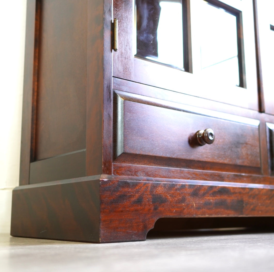 北海道民芸家具 ♯115本箱 本棚 カップボード 飾り棚 食器棚 カバ材