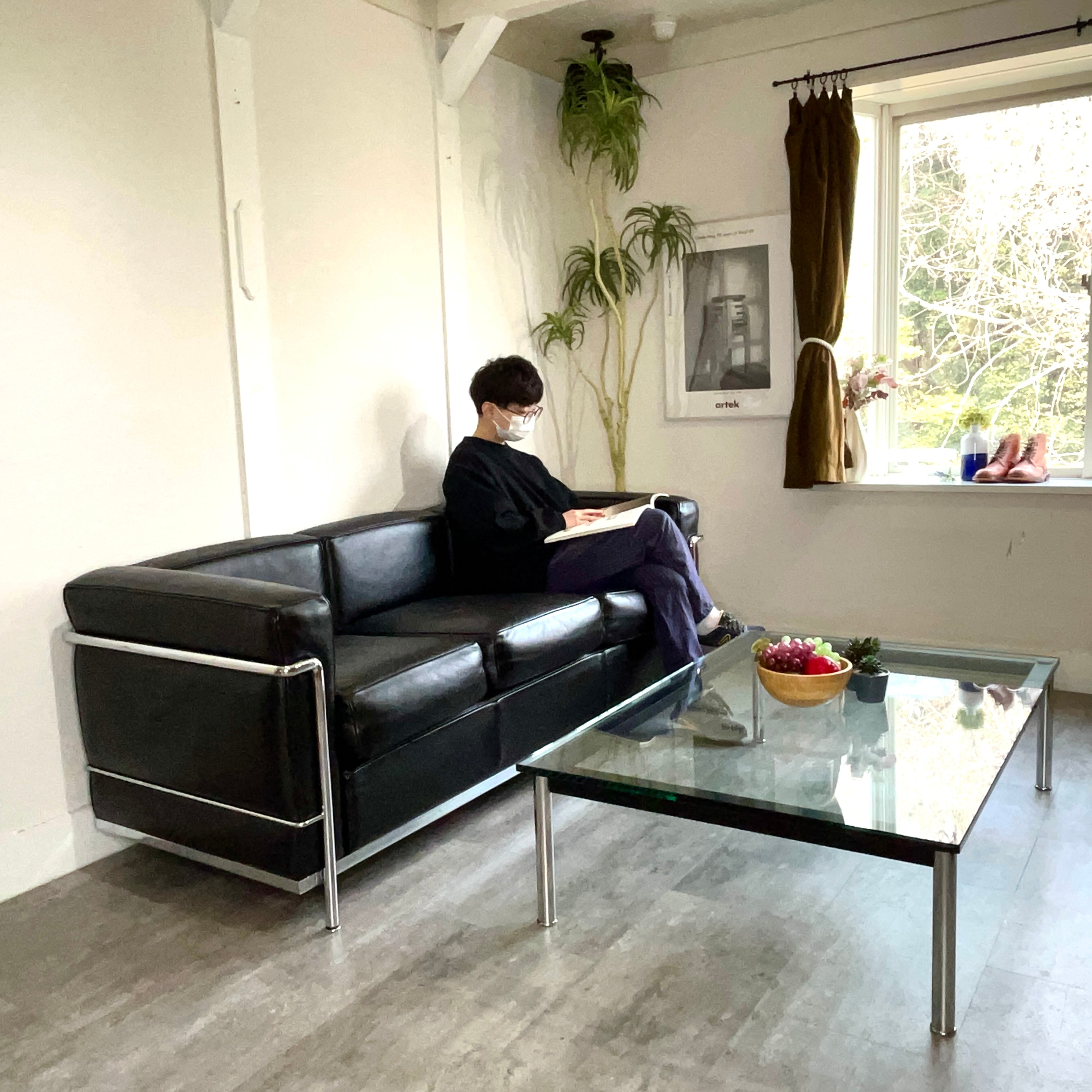 カッシーナ Cassina LC10-P 10 TABLE EN TUBE センターテーブル ガラス