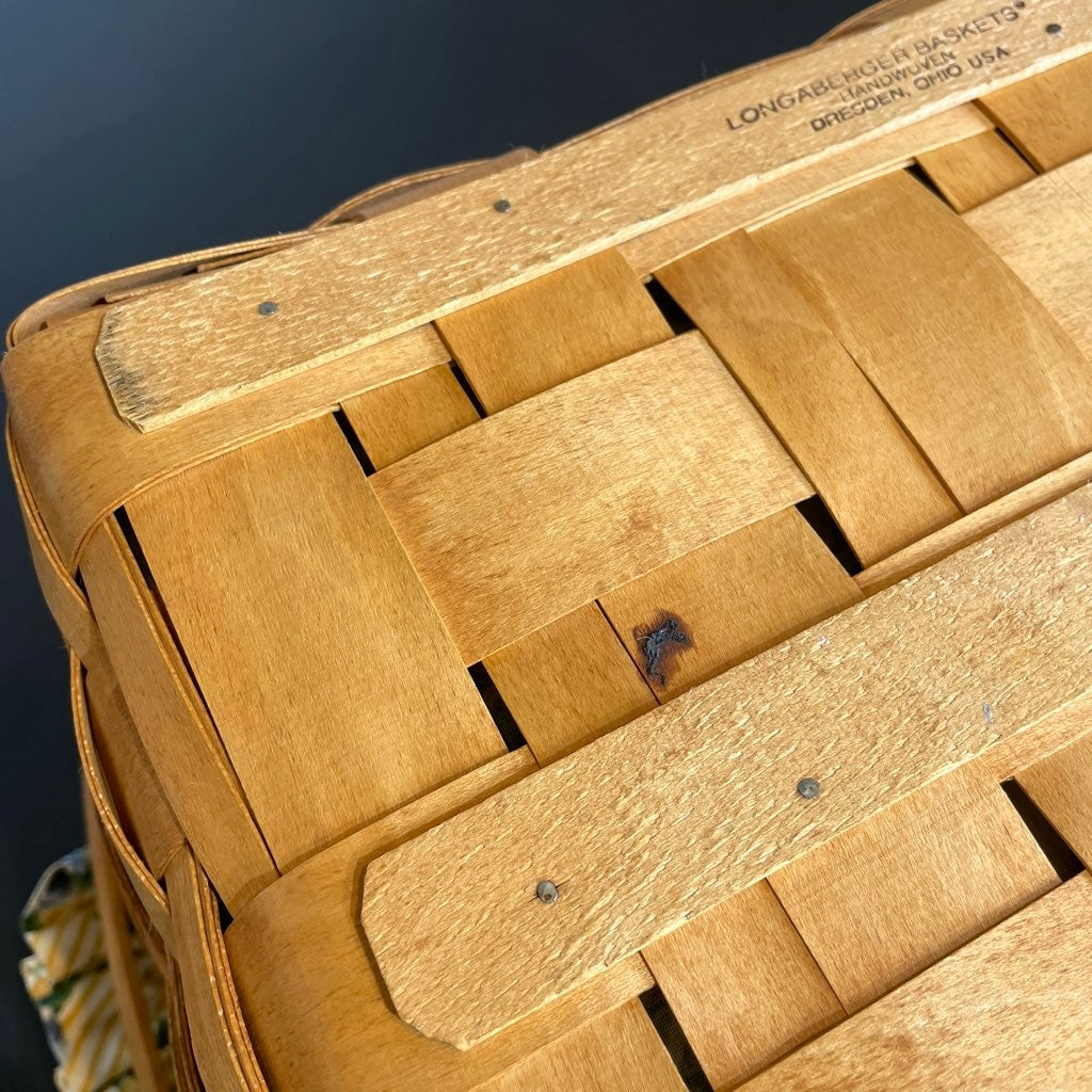 ロンガバーガー/Longaberger バスケット大【4】蓋付きかご カントリー