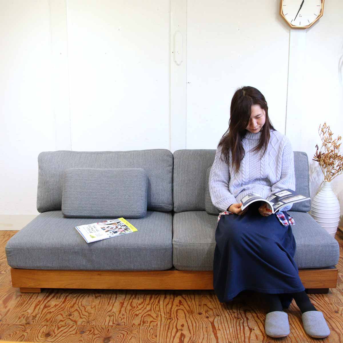 IDC大塚家具 テスタ ローソファ 二人掛け 2Pソファ アームレス エ