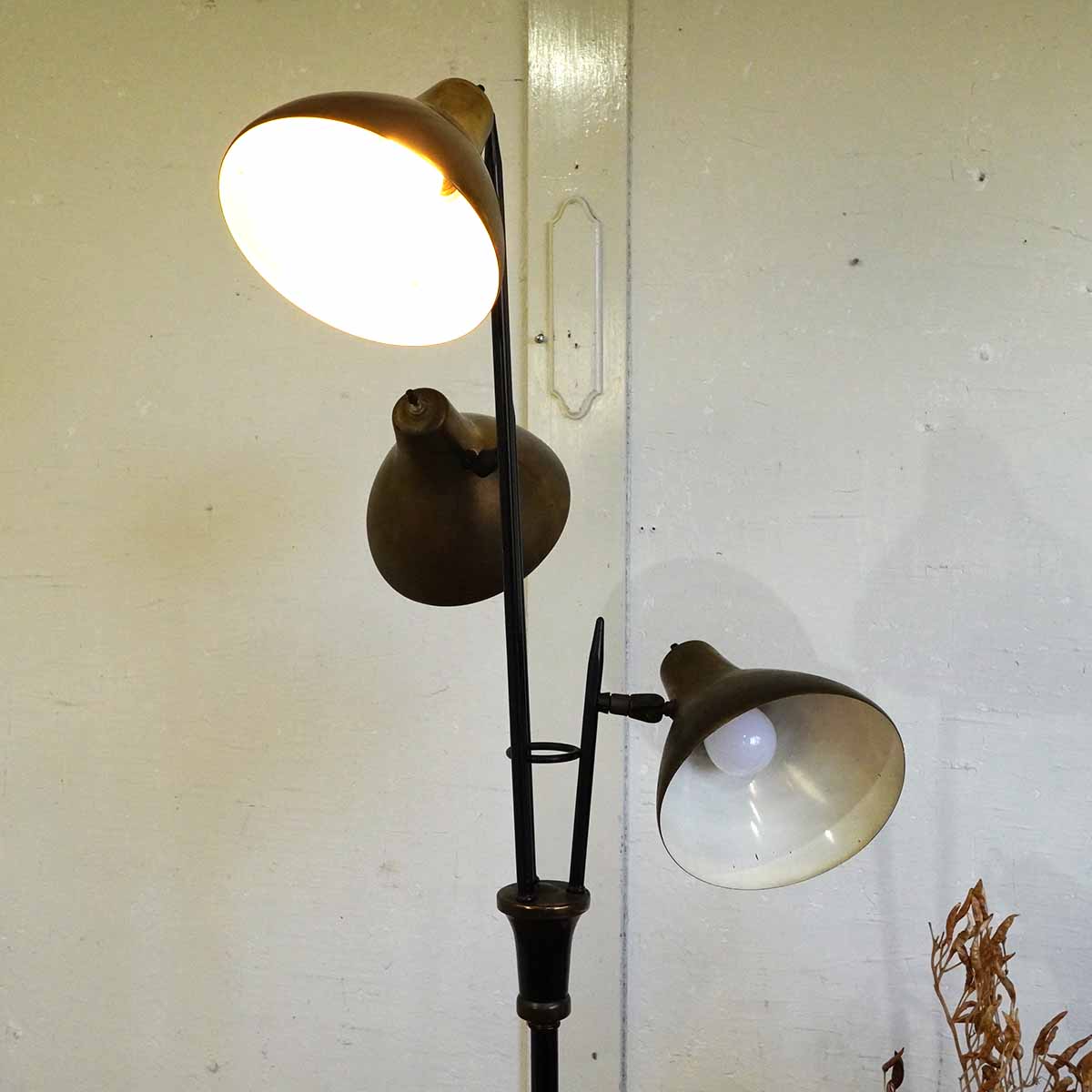 アメリカンヴィンテージ スタンドライト 3灯 フロアライト 照明 レトロ