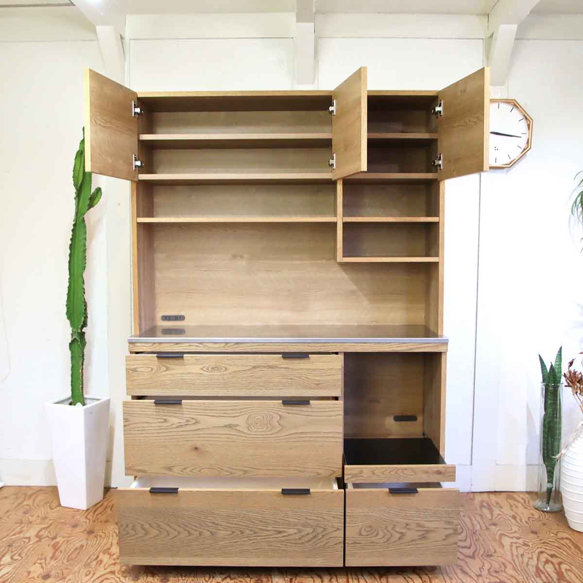 ウニコ / unico アディ キッチンボード 中古 カップボード 食器棚