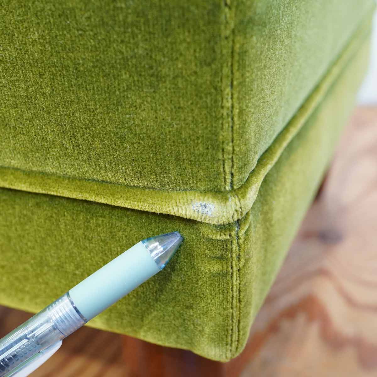 カリモク60 / karimoku60 オットマン モケットグリーン 中古 レトロ