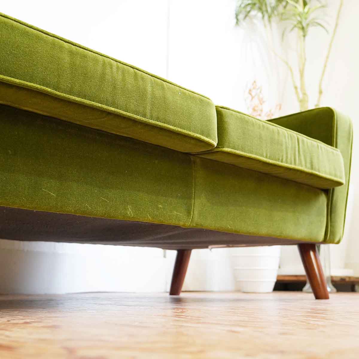 カリモク60 ロビーチェア 2シーター モケットグリーン 2P ソファ 緑