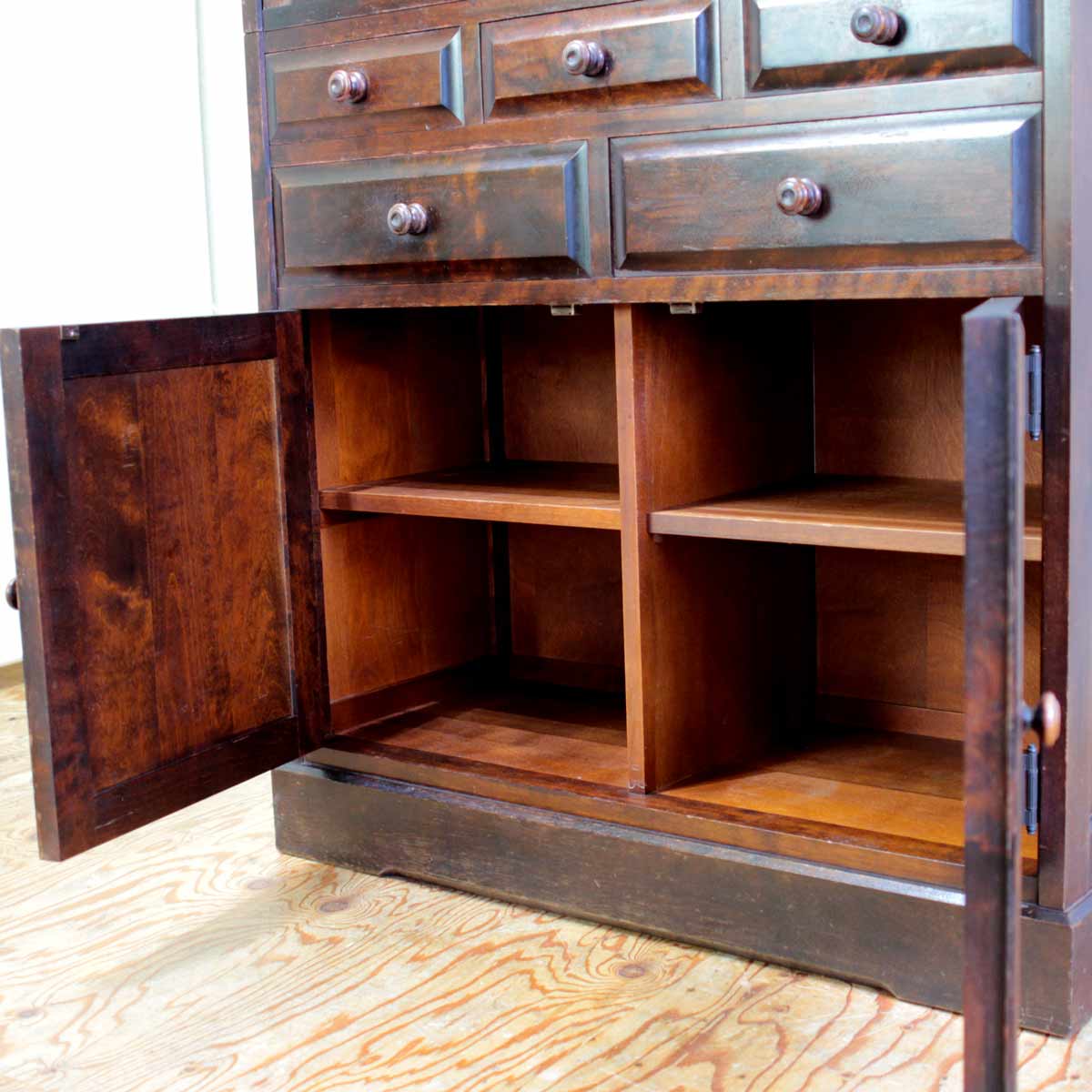 北海道民芸家具 HOKUMIN HM160K 食器棚 中古