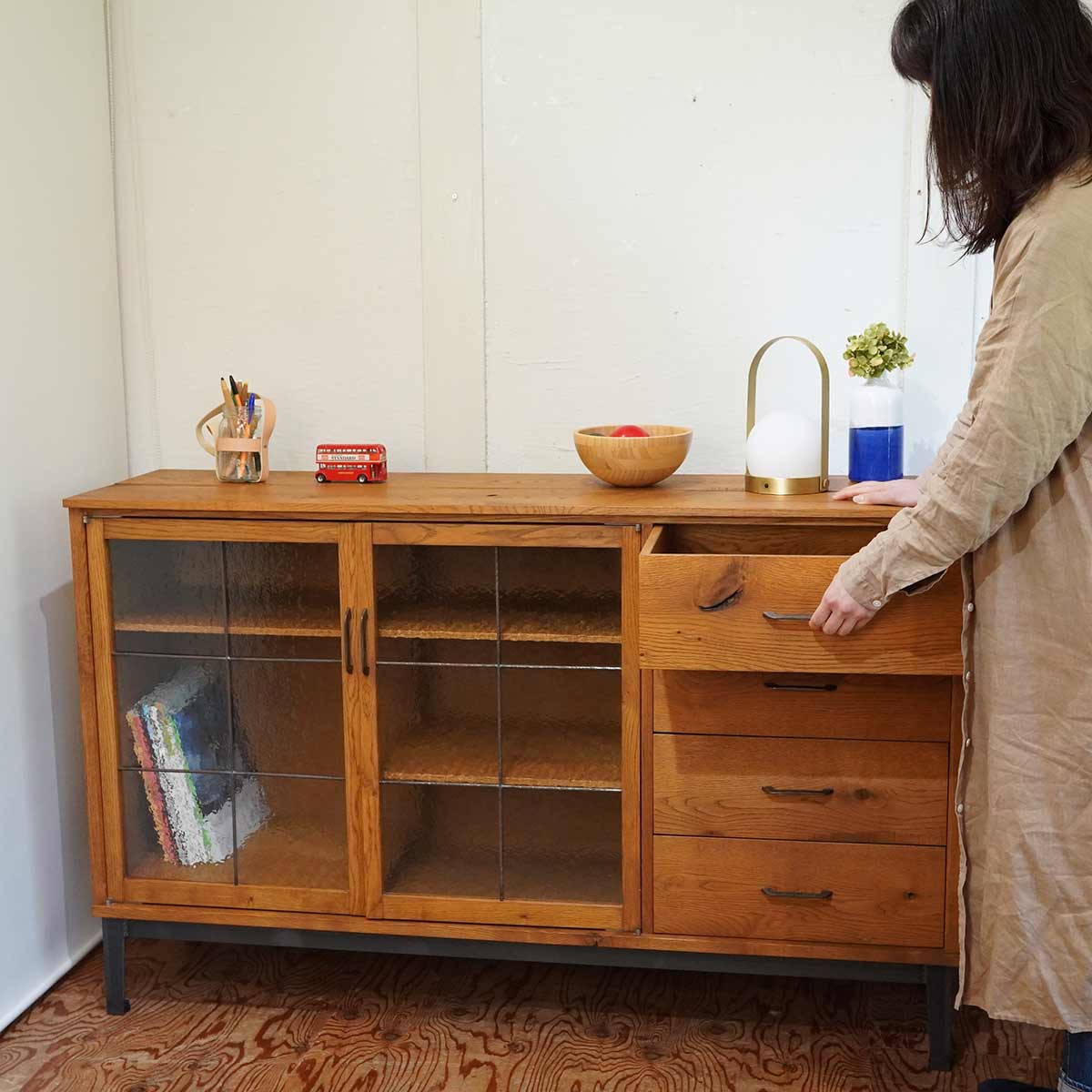 TRUCK FURNITURE希少初期サイドボードキャビネットターンテーブル台