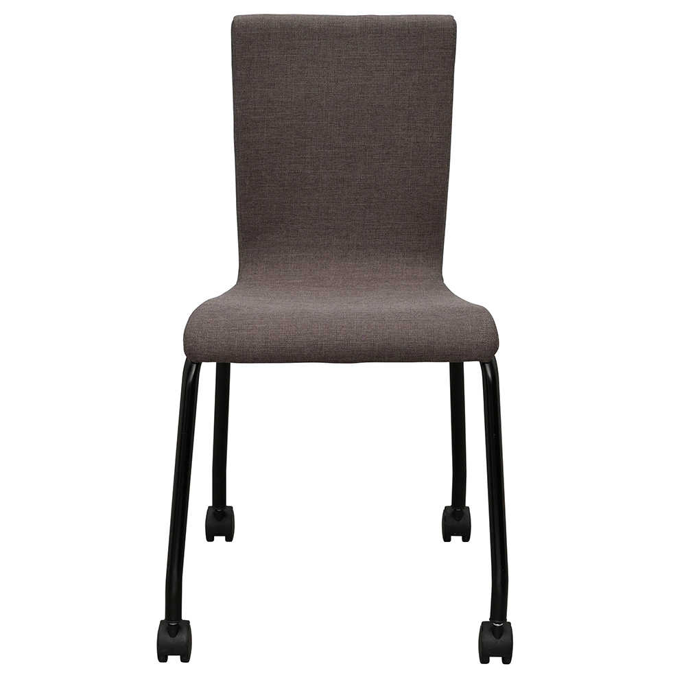 ファブリックキャスターチェア ブラウン ブラック脚 RFC-FPCABRBF