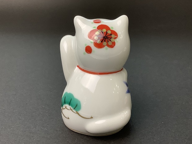 樂只苑 / 裕窯 ミニ招き猫置物（松竹梅）