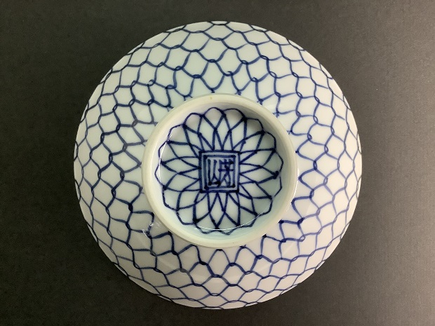 樂只苑 / 芳山窯 染付網目毛料