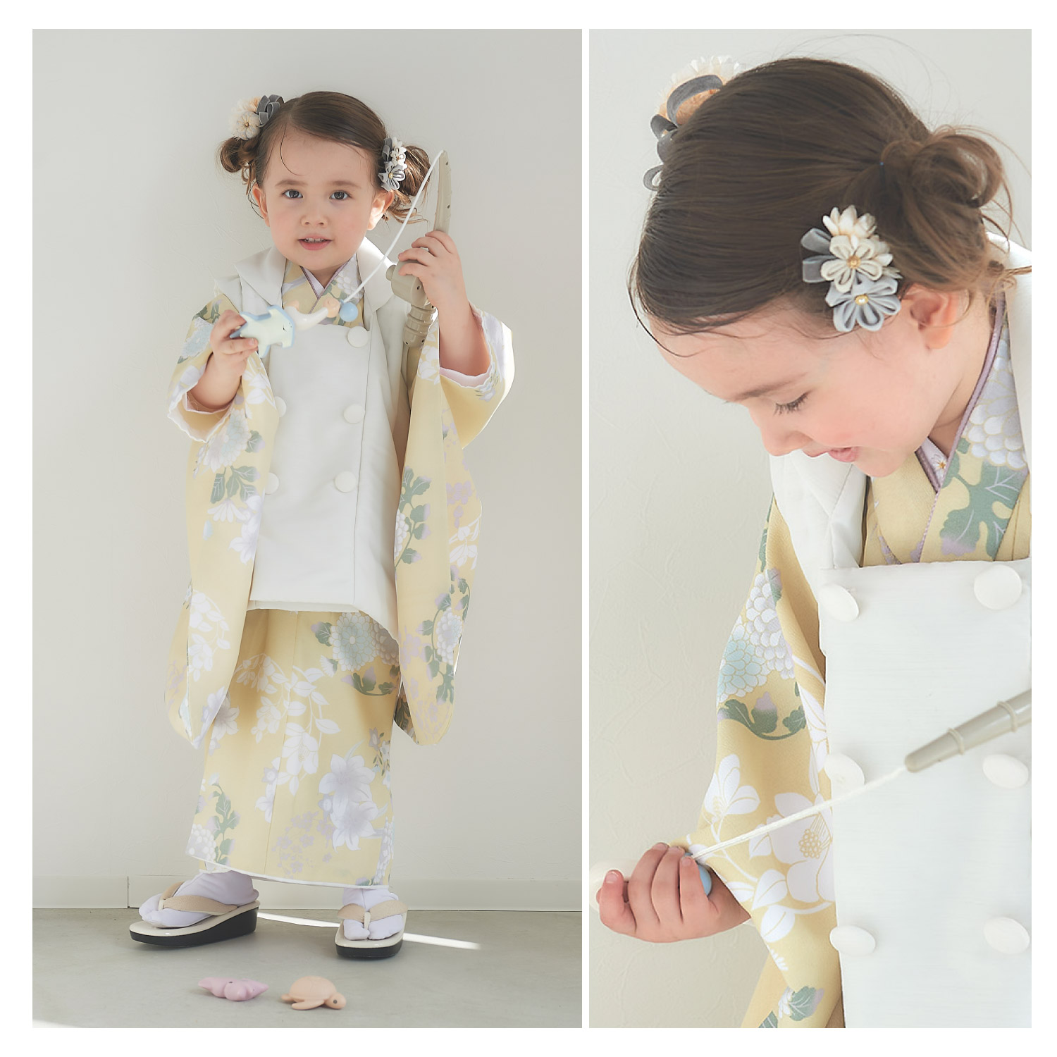 楽天市場】【 七五三 3歳 女の子 被布セット 】 届いてすぐ着れる 髪