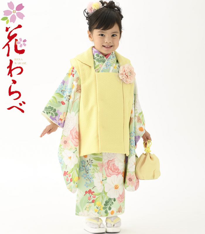 楽天市場】七五三 753 着物 3歳 女の子 被布セット 花わらべ ブランド