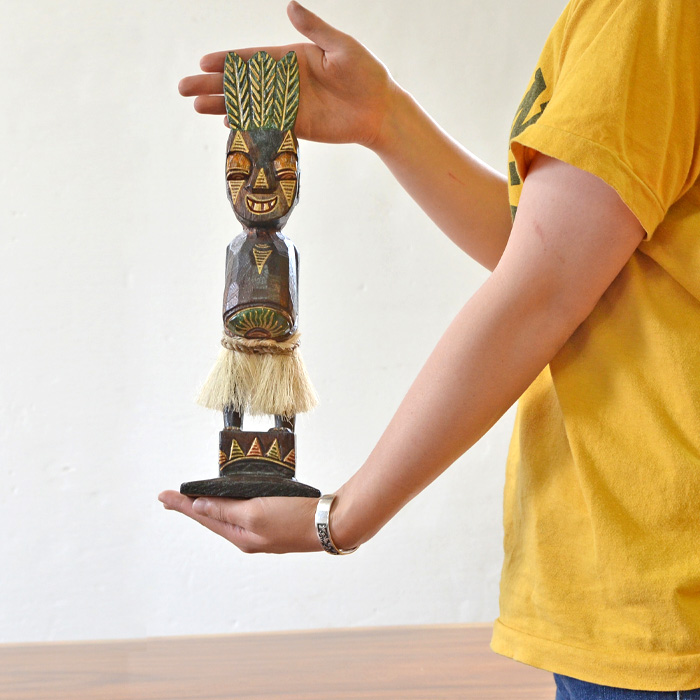 楽天市場】バリ島 木彫り 人形 2体セット《プリミティブ人形》H34cm