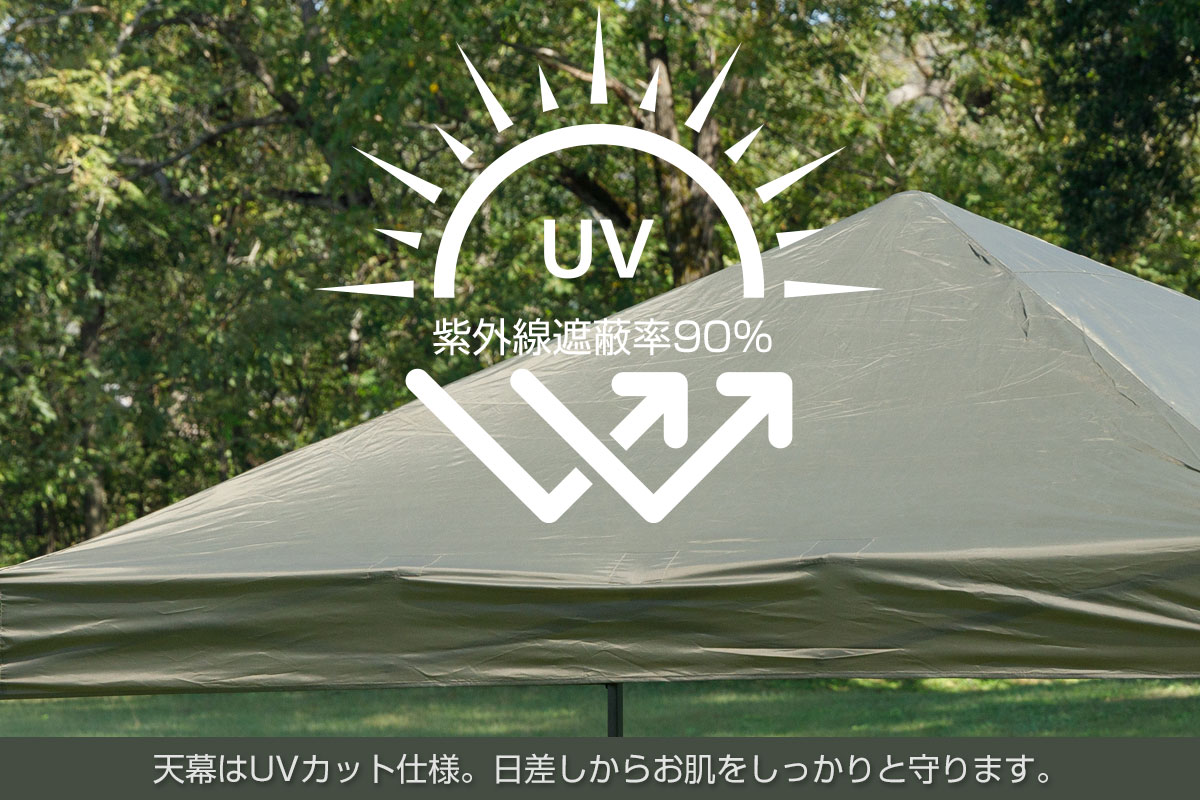 楽天市場】【送料無料】BUNDOK ワンアクションタープ オーニングセット