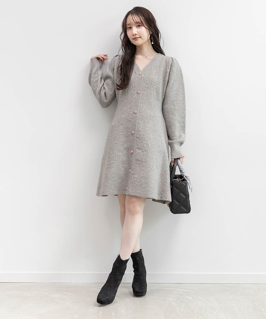 SALE】【選べる丈感】ツイードライクニットワンピースRANDA公式サイト