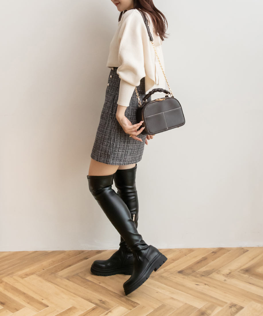 SALE】晴雨兼用 トラックソールニーハイブーツRANDA公式サイト