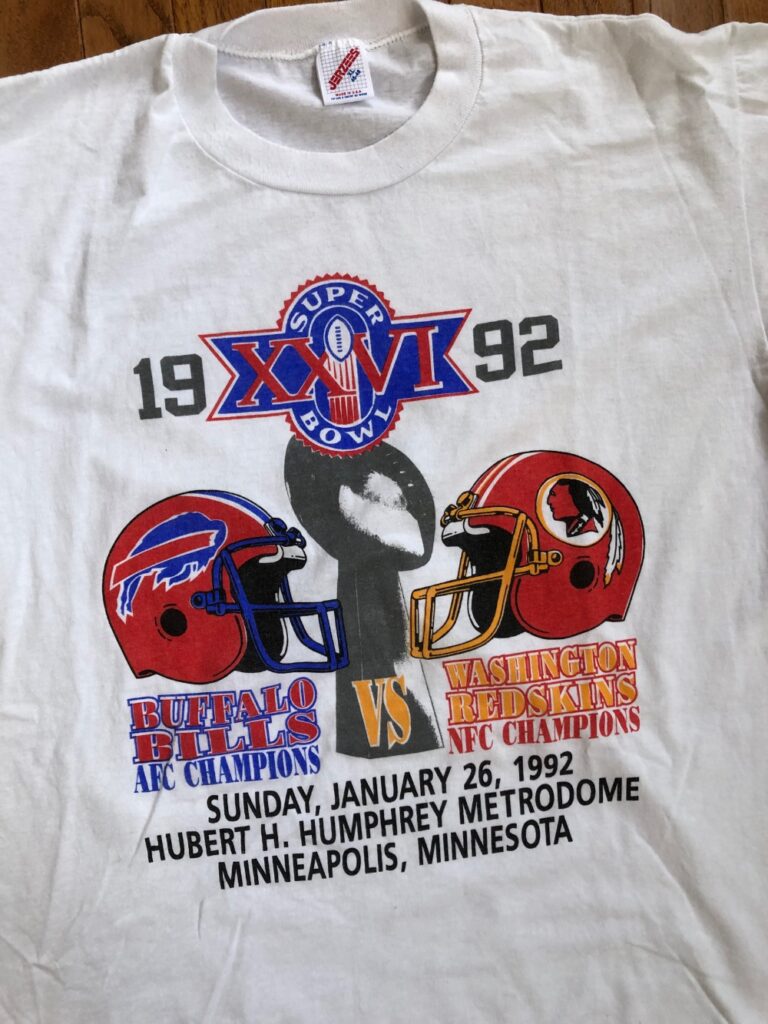 1992 Buffalo Bills Washington Redskins Super Bowl XXVI NFL T Shirt