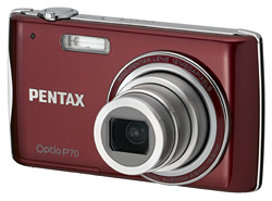 スタイリッシュな超薄型のコンパクトデジタルカメラ『PENTAX Optio P70