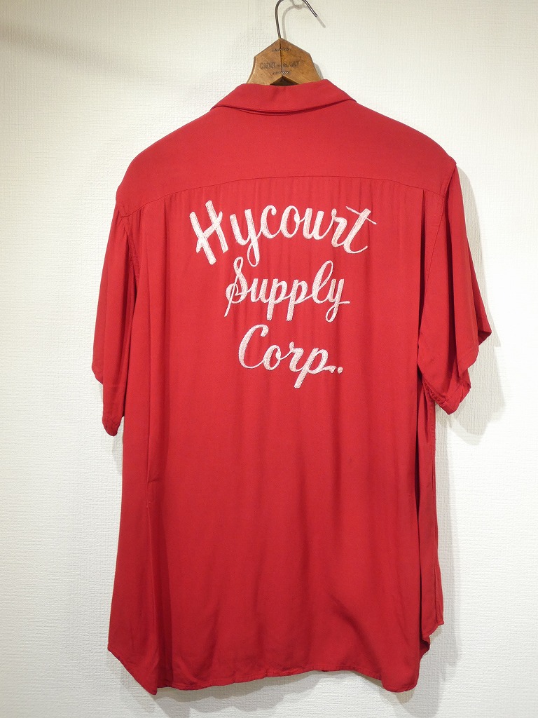 50s NAT NAST RAYON BOWLING SHIRT with VENTILATION HOLES - RICUR