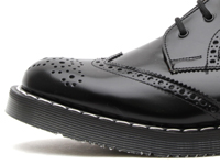 ジョージコックス14836ブラックレザー ウイングチップ 7ホール／ROCK