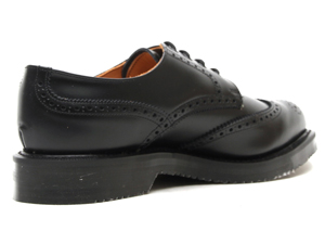 ジョージコックス15014ブラックレザー ウイングチップ／ROCK SHOES COMPANY