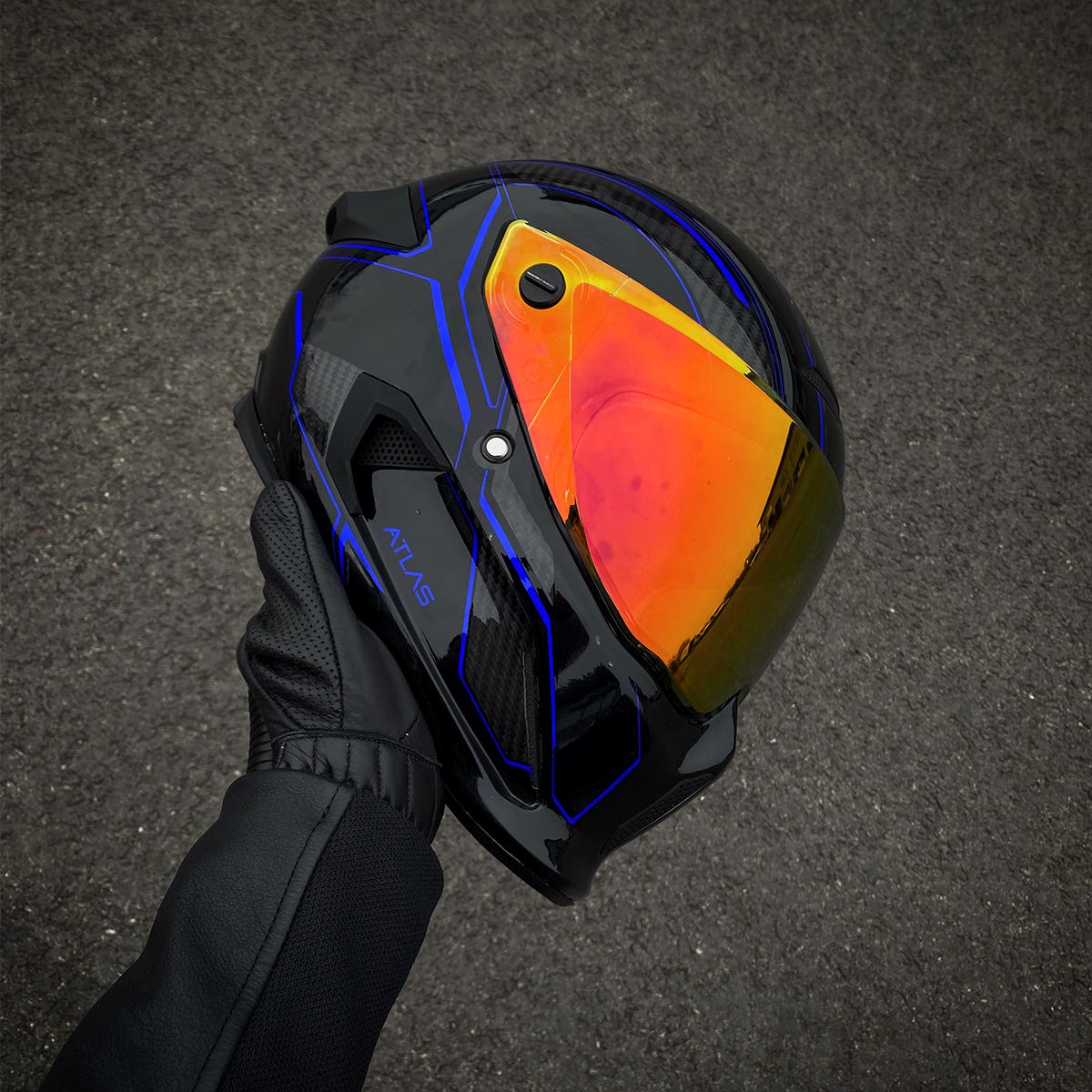 AT3.0 Carbonized Ice | Full Face Motorcycle Helmet | Protection Re