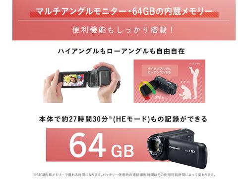 Panasonic デジタルビデオカメラ HC-V495M-K /スーツケースレンタルは