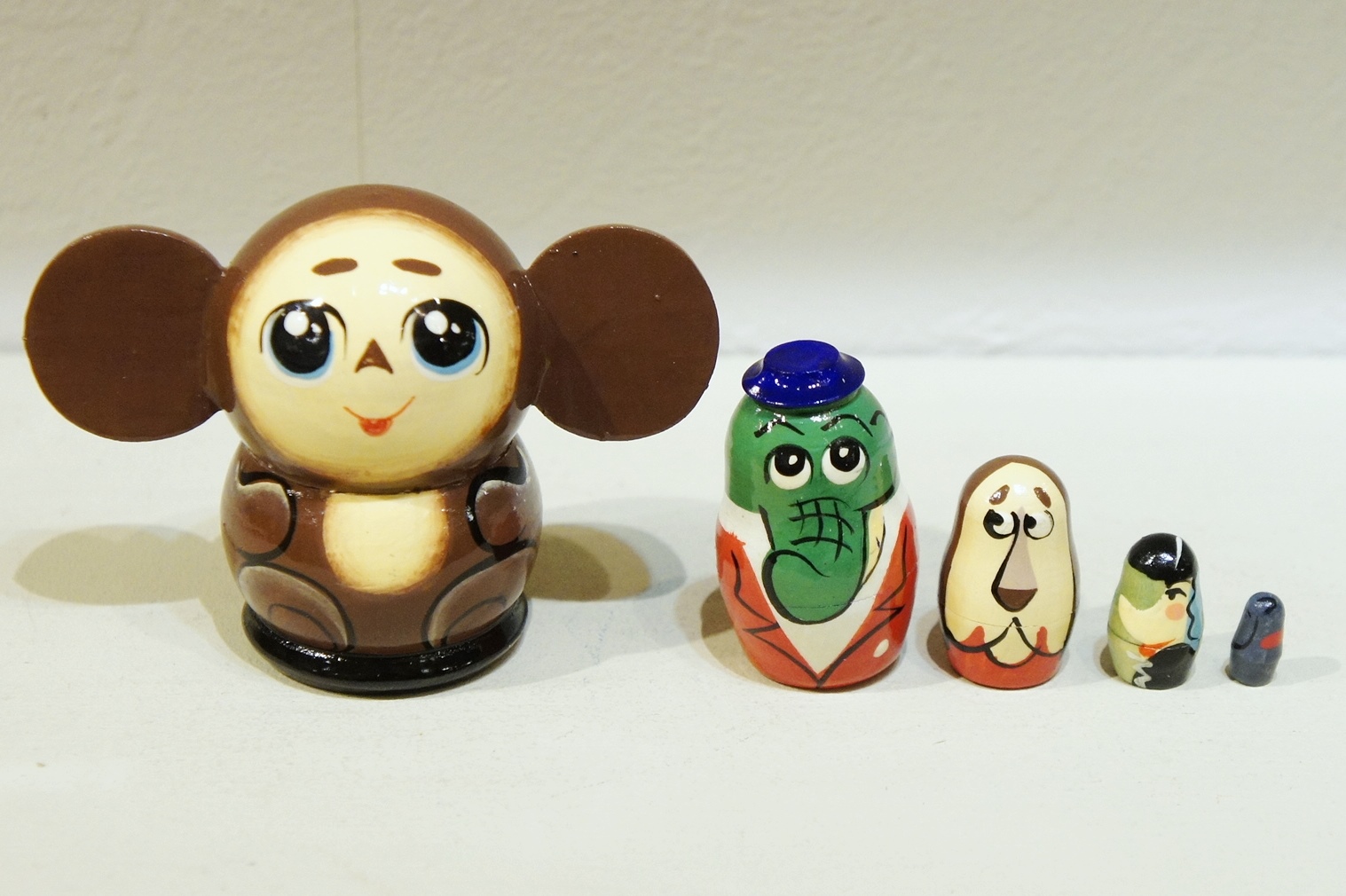 チェブラーシカ・マトリョーシカ（S） 5ピース＜ブラウン＞ チェブ