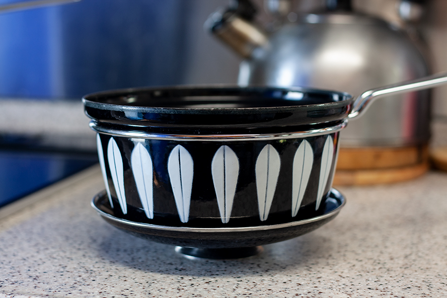 キャサリンホルム ホーロー片手鍋 ブラック／φ20cm(ヴィンテージ