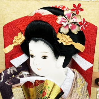 彩 9号[F8-2]/羽子板/東昭齊秀月モリヤ人形店 埼玉県川越市