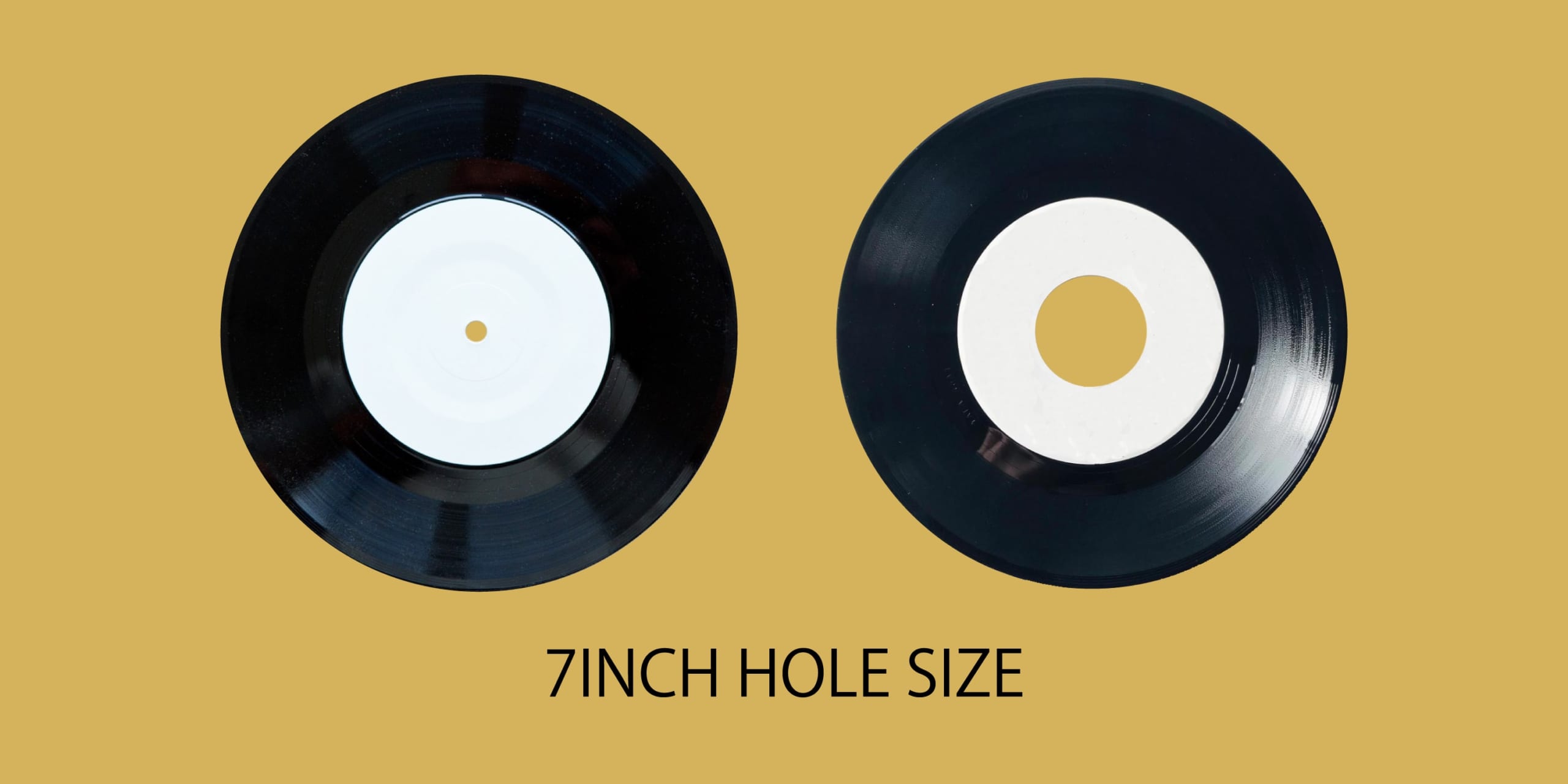 7インチのラージホール、スモールホールについて | レコードプレス