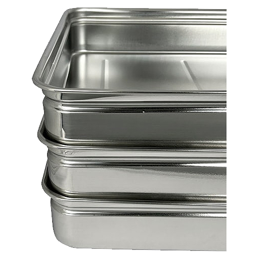 ステンレス製番重バット 特大・深型（660×437×H120）/M118KW32-01001S