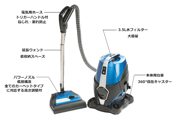 水フィルター掃除機/M2718S-10NAS/測定/包装/物流/専門 - 株式会社シロ産業