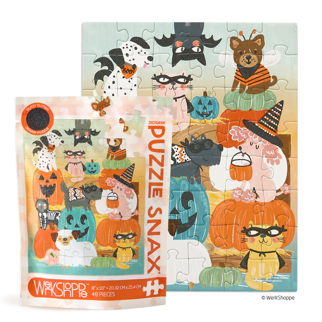 Cats and Dogs Halloween Kids Puzzle | WerkShoppe