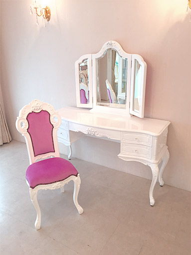 ビバリーヒルズドレッサー スーパーホワイトグロス色 W130 ハート