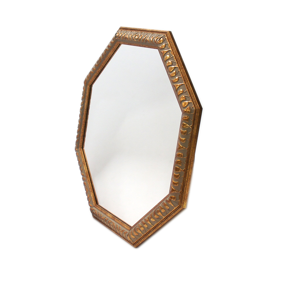 オクタゴン ウォールミラーゴールドL