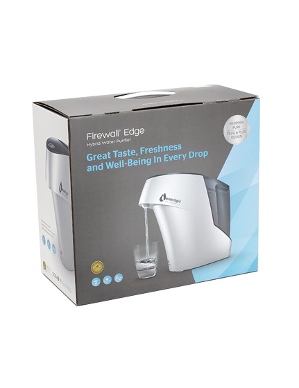 Edge（エッジ）シルバー | 卓上・ポット型UV浄水器 ｜ ウォーターロジック