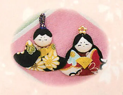 日本製！ちりめん細工のかわいいお雛様！壁掛けができる雛飾り！】壁